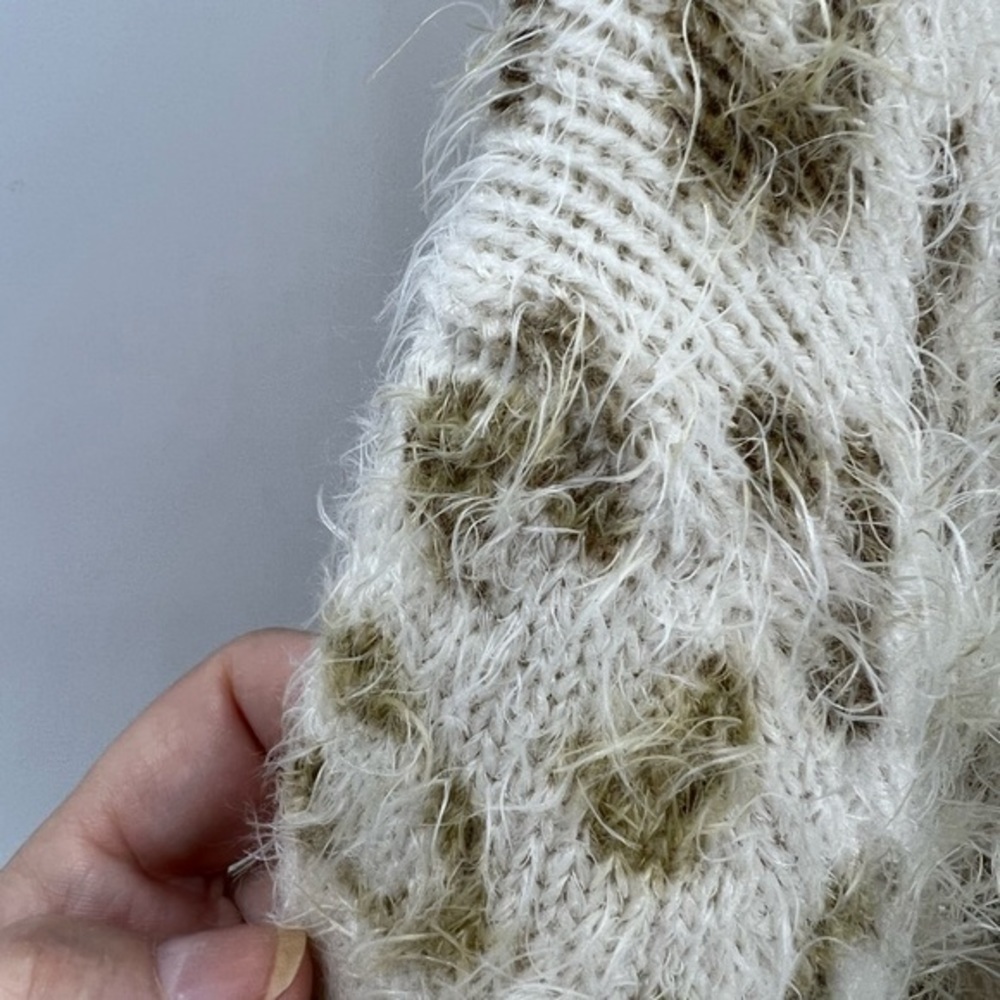 Peyton Primrose Eyelash Leopard Print Open Front … - image 5